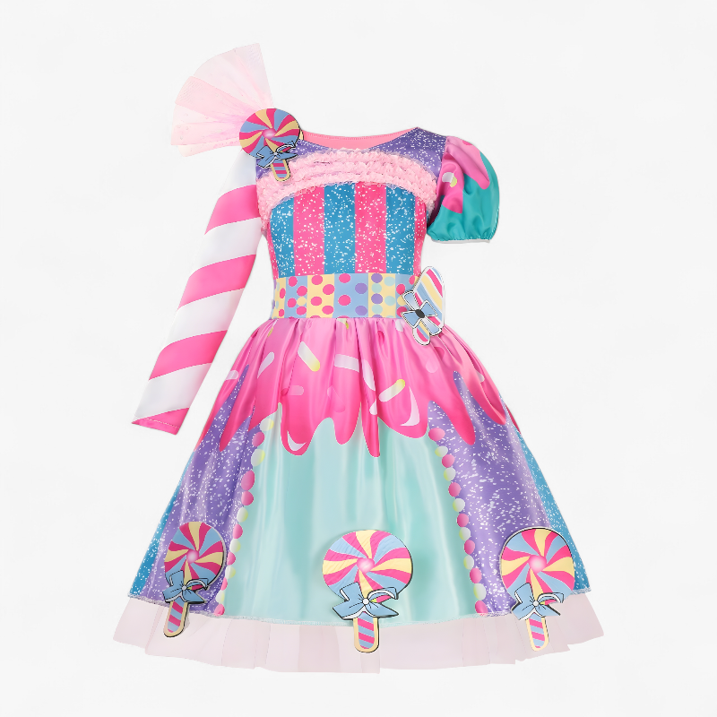 Snoep-Thema Tutu Jurk voor Meisjes – Met Hoed, Vleugels en Tas-Mijn Verkleedkist