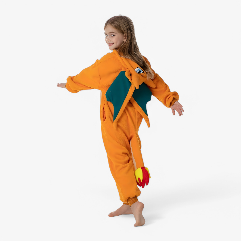Charizard - Warme en Comfortabele Fleece Onesie-Mijn Verkleedkist