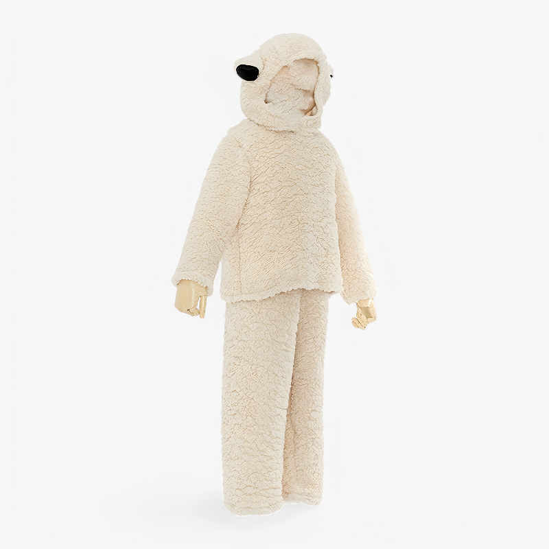 Zacht Schaap Kostuum voor Kinderen – Complete Set met Hoed, Handschoenen en Schoenen-Mijn Verkleedkist