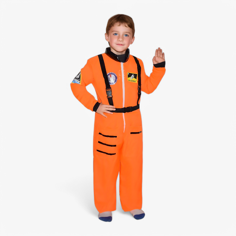 Astronauten Kostuum voor Kinderen – Inclusief Riem en Ruimtevaartpatches-Mijn Verkleedkist