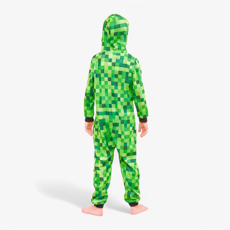 Minecraft Onesie voor Kinderen - Zacht Polyester-Mijn Verkleedkist