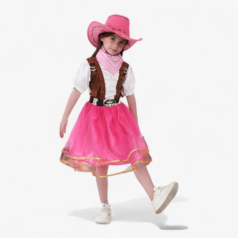 Cowgirl Kostuum voor Meisjes – Inclusief Hoed, Sjaal en Rok voor Feestjes en Avonturen-Mijn Verkleedkist