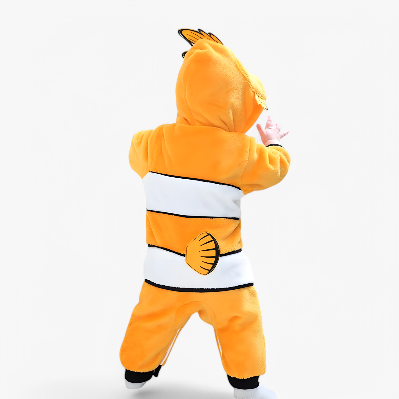 Schattige Visonesie voor Baby's – Inclusief Hoed met Vinnen-Mijn Verkleedkist