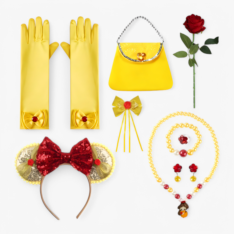 Betoverende Prinsessenjurk voor Kinderen – Met Tiara en Magische Toverstaf-Mijn Verkleedkist