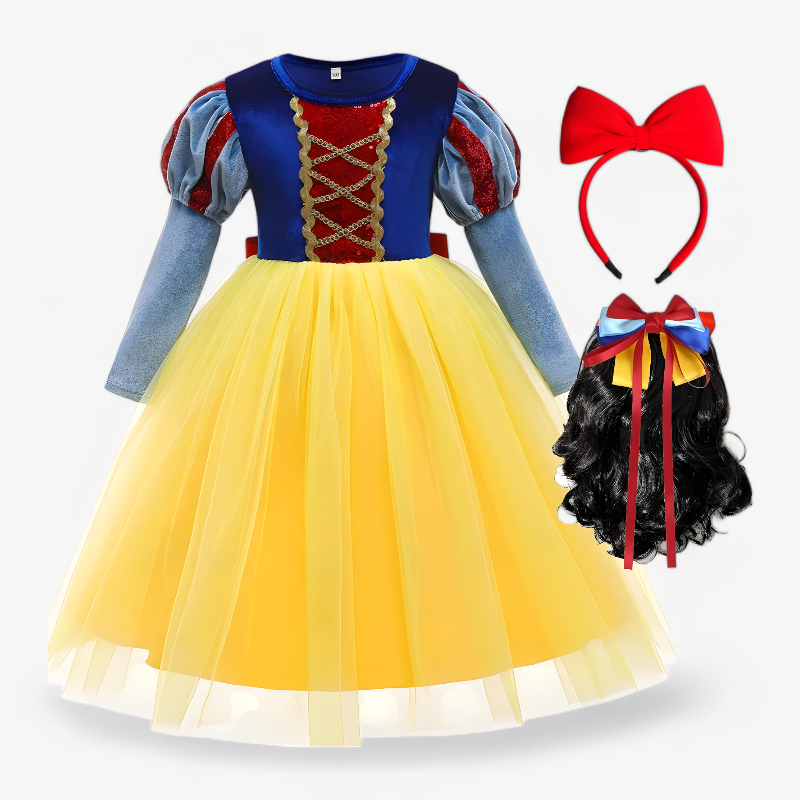 Magische Prinsessen Jurk voor Kinderen – Inclusief Tiara, Scepter en Handschoenen-Mijn Verkleedkist