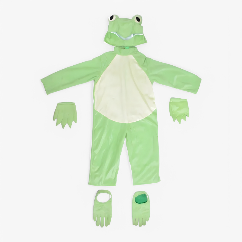 Kikker Kostuum voor Kinderen – Schattige Jumpsuit met Oortjes en Handschoenen-Mijn Verkleedkist