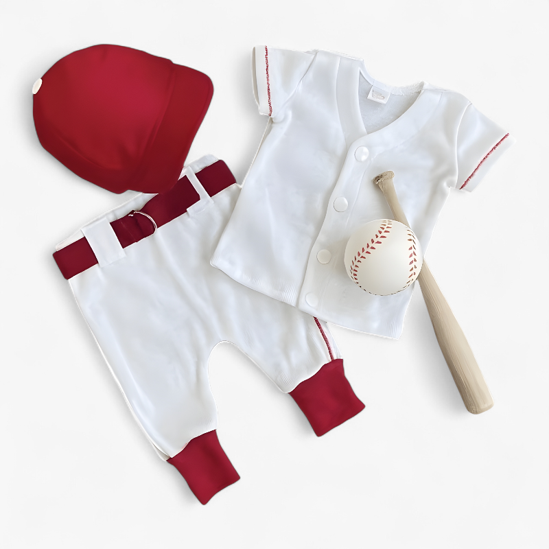 Baseball Kostuum Set voor Baby's – Met Pet en Riem-Mijn Verkleedkist