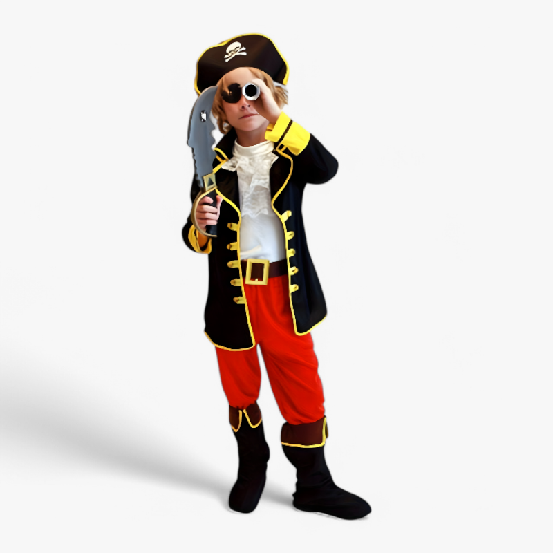 Stoere Piraten Outfit voor Kinderen – Complete Set met Hoed en Zwaard-Mijn Verkleedkist