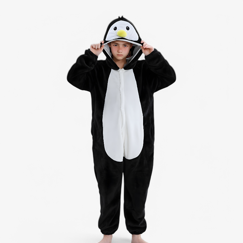Schattige Pinguïn Onesie voor Kinderen – Cozy en Comfortabel met Capuchon-Mijn Verkleedkist
