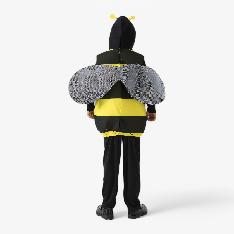 Leuk Bijen Kostuum voor Kinderen – Geel en Zwart Outfit met Vleugels en Hoed-Mijn Verkleedkist