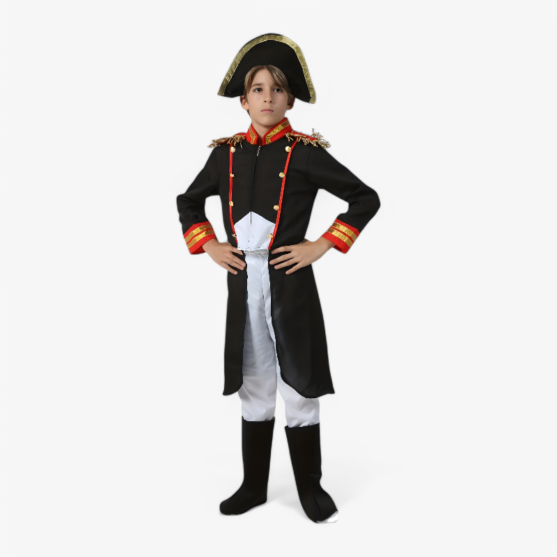 Klassiek Piraten Kostuum voor Kinderen – Inclusief Hoed en Epauletten-Mijn Verkleedkist