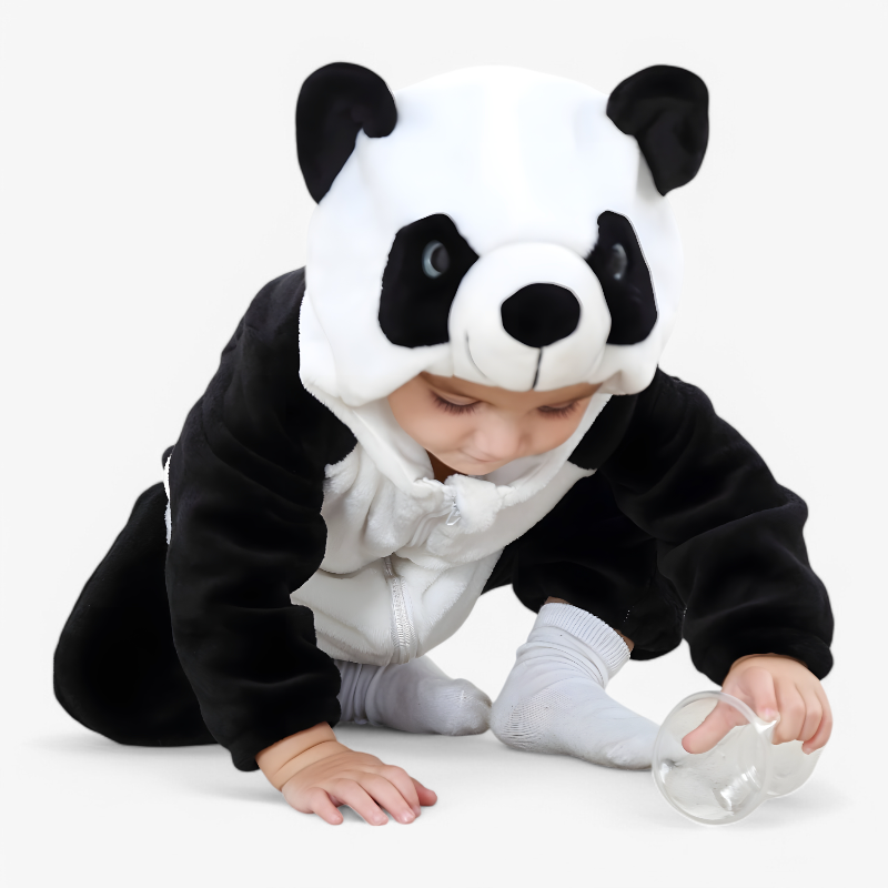 Panda Onesie voor Kinderen – Schattige Romper met Panda Capuchon-Mijn Verkleedkist