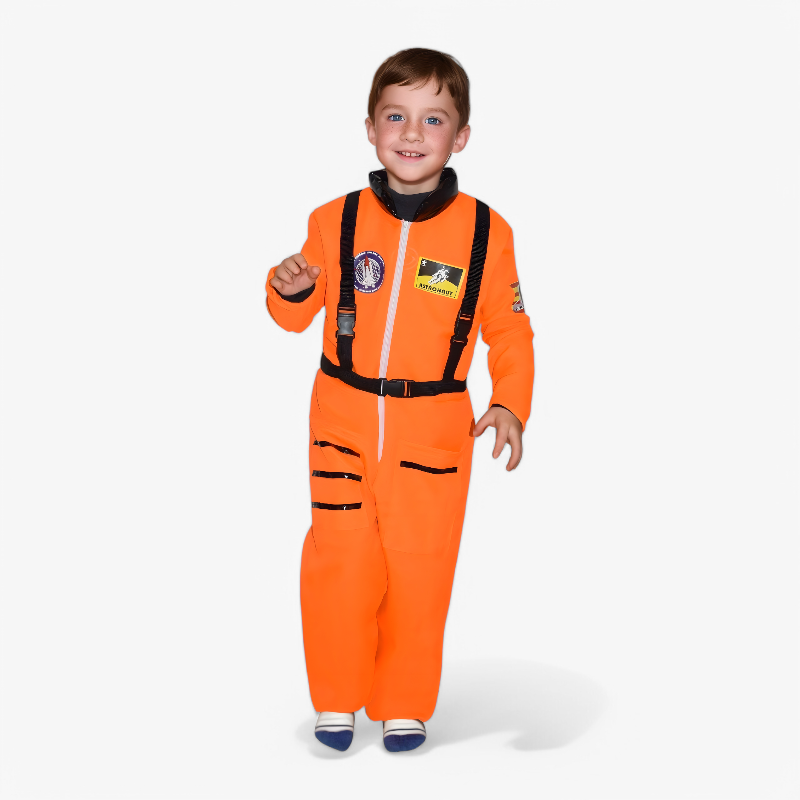 Astronauten Kostuum voor Kinderen – Inclusief Riem en Ruimtevaartpatches-Mijn Verkleedkist