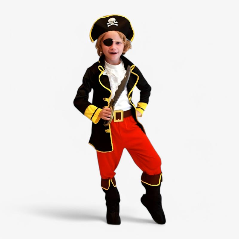 Stoere Piraten Outfit voor Kinderen – Complete Set met Hoed en Zwaard-Mijn Verkleedkist