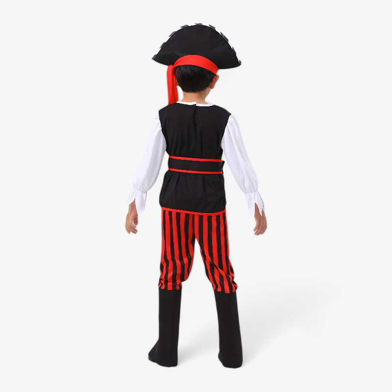 Piratenkostuum voor Jongens – Compleet met Hoed, Riem en Streepbroek-Mijn Verkleedkist