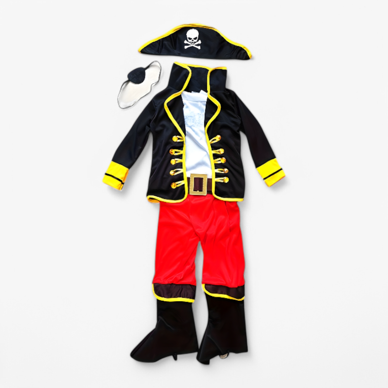 Stoere Piraten Outfit voor Kinderen – Complete Set met Hoed en Zwaard-Mijn Verkleedkist