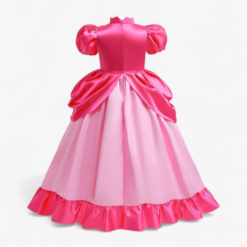 Koninklijke Prinsessenjurk voor Meisjes – Met Kroon, Staf en Glanzende Handschoenen-Mijn Verkleedkist