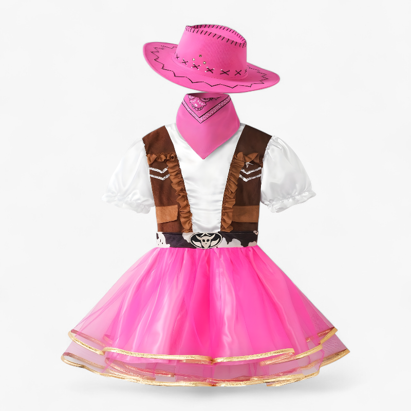 Cowgirl Kostuum voor Meisjes – Inclusief Hoed, Sjaal en Rok voor Feestjes en Avonturen-Mijn Verkleedkist