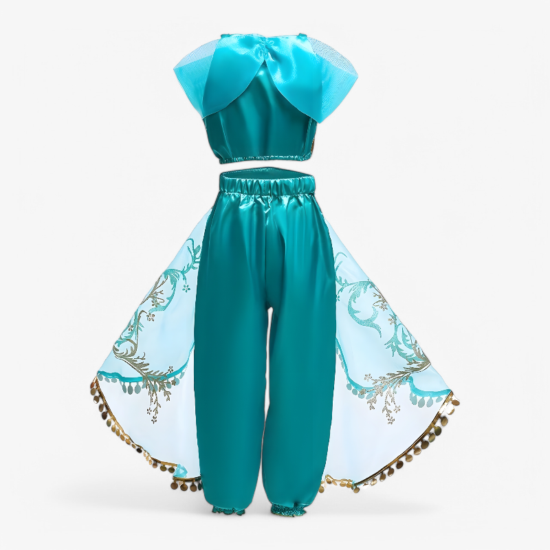 Betoverende Prinsessenoutfit voor Meisjes – Inclusief Gouden Details en Tule-Mijn Verkleedkist