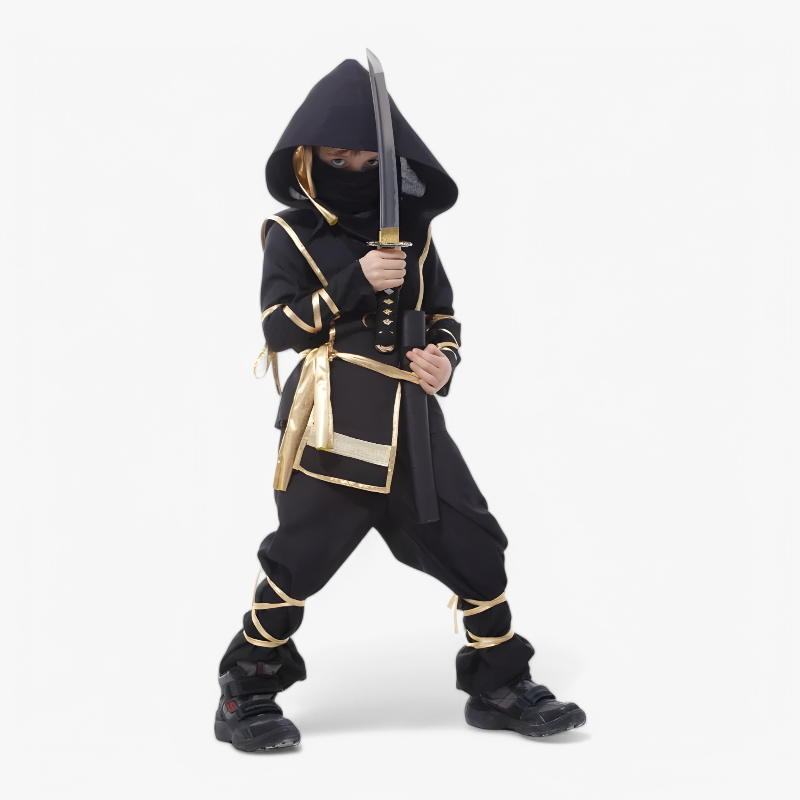 Ninja Kostuum voor Kinderen – Inclusief Zwaard en Accessoires-Mijn Verkleedkist