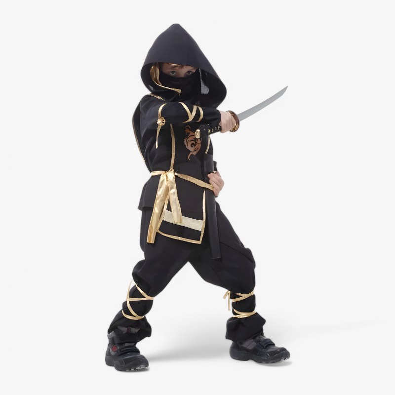 Ninja Kostuum voor Kinderen – Inclusief Zwaard en Accessoires-Mijn Verkleedkist