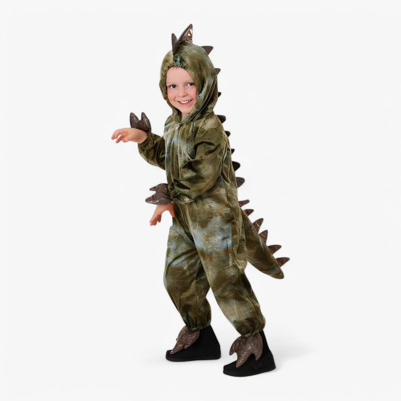 Dinosaurus T-Rex Kostuum voor Kinderen – Comfortabele Cosplay Jumpsuit-Mijn Verkleedkist