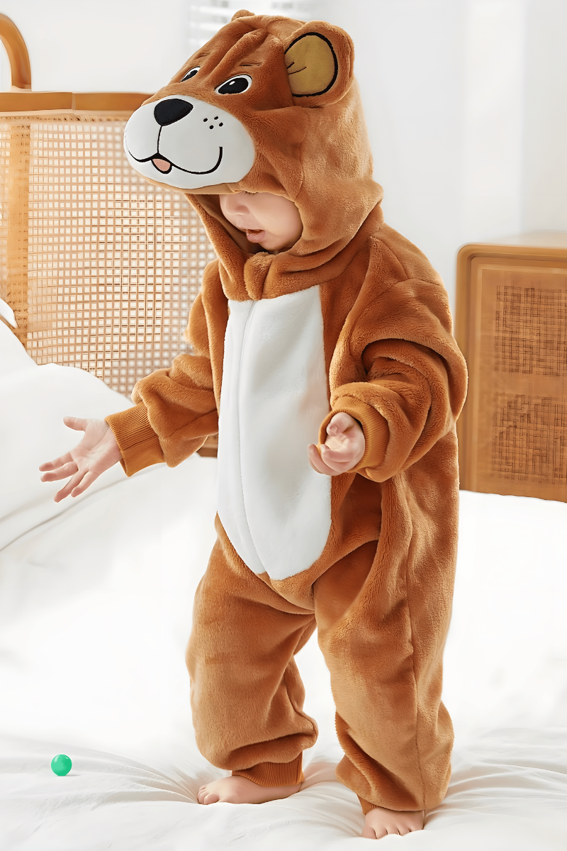Schattige Beren Onesie voor Kinderen – Comfortabele en Speelse Outfit voor Avonturen-Mijn Verkleedkist