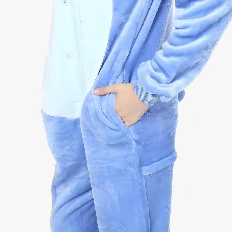 Stitch Onesie voor Kinderen – Zacht en Comfortabel met Capuchon-Mijn Verkleedkist
