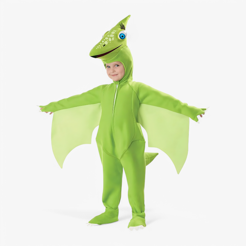 Schattig Dinosaurus Kostuum voor Kinderen – Pterosaurus Onesie met Vleugels en Hoofd-Mijn Verkleedkist