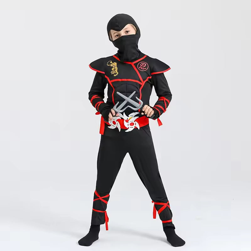 Ninja Kostuum voor Kinderen – Inclusief Masker en Zwaarden