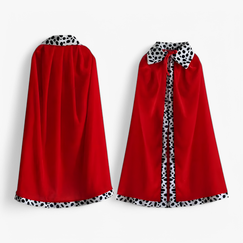 Koninklijk Kostuum voor Kinderen – Inclusief Rood Velvet Cape, Kroon en Staf-Mijn Verkleedkist