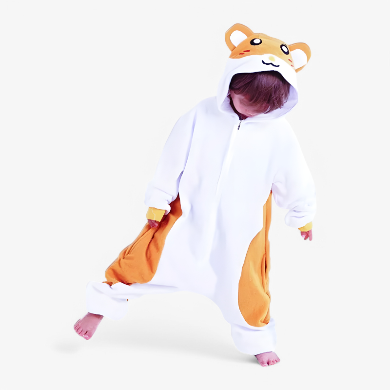 Hamster Onesie voor Kinderen – Zacht en Comfortabel met Capuchon en Staart-Mijn Verkleedkist