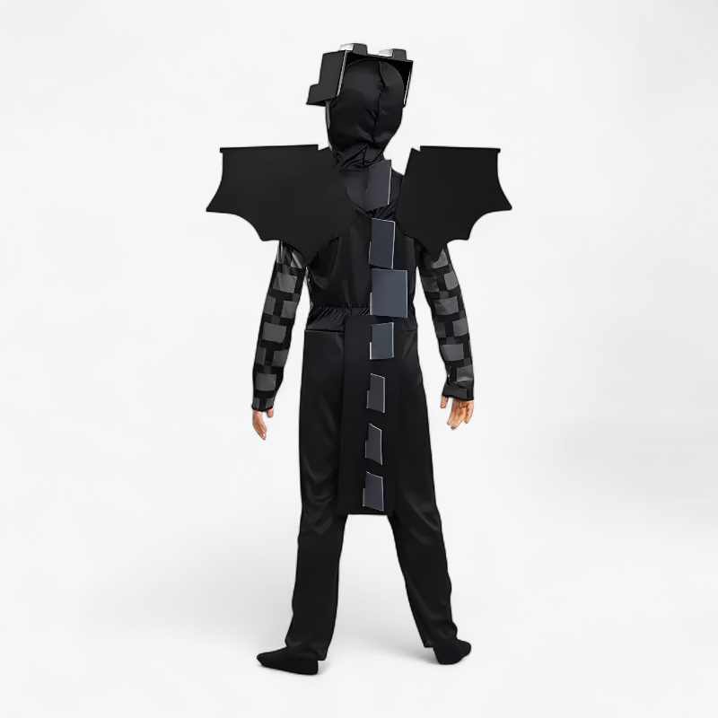 Minecraft Draak Kostuum voor Kinderen – 3D Jumpsuit met Vleugels en Hoofddeksel-Mijn Verkleedkist