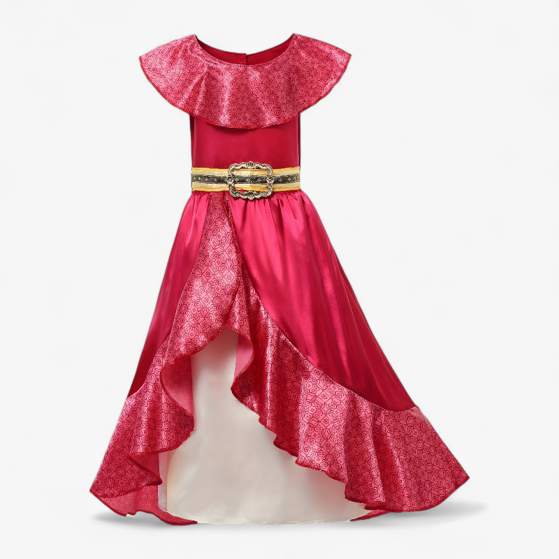 Elegante Prinsessen Jurk voor Kinderen – Inclusief Tiara, Staf en Sieraden-Mijn Verkleedkist