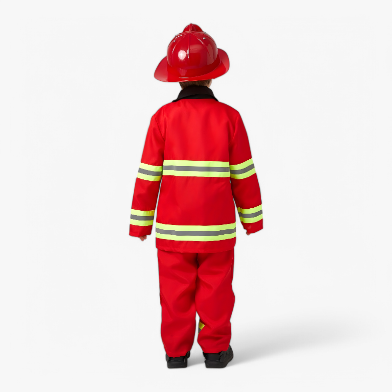 Brandweerman Kostuum voor Kinderen – Inclusief Helm en Brandblusser-Mijn Verkleedkist